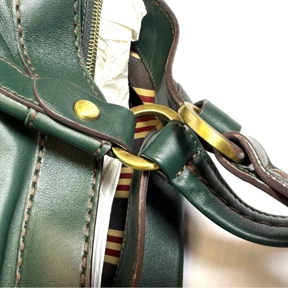 Hogan Dark Green Leather Shoulder Bag - Picture 8 of 12